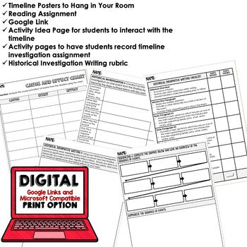 Antarctica Timeline Posters and Activity Pages Print and Google - preview 3