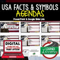 USA Facts and Symbols Agenda PowerPoint & Google Slides, Civics Agenda - preview 1