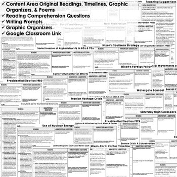 1960s, Nixon, Ford, Carter DBQ Close Reading Textbook Replacement Google Print - preview 2