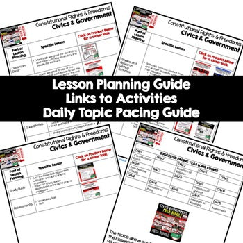 Constitutional Rights Lesson Plan Guide Civics Government Back To School - preview 2