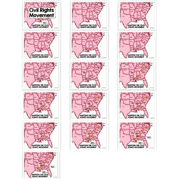 Civil Rights Movement Map Activity & Research Mapping the Civil Rights Movement - preview 3