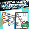Physical Science Word Wall Pennants Bundle | NGSS Science Vocabulary Posters - preview 1