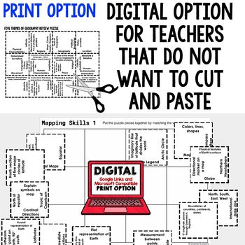 Structure of the Earth Vocabulary Puzzle, Digital Learning, Google & Print - preview 2
