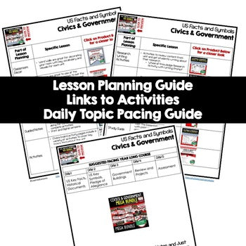 US Facts and Symbols Lesson Plan Guide Civics, Government Back To School - preview 2