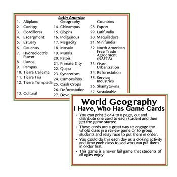 Latin America Game Cards, Geography Test Prep, Print & Digital Distance Learning - preview 3