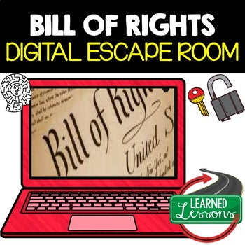 Bill of Rights Digital Escape Room, Breakout Room Activity Pages No Prep - preview 1