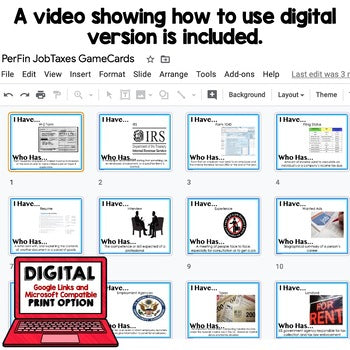 Applying for a Job Game Cards | Career Readiness | Personal Finance Activity - preview 2