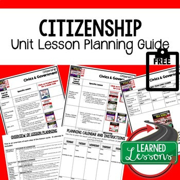 Citizenship Lesson Plan Guide Civics Government Back To School - preview 1