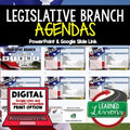 Legislative Branch Agenda PowerPoint & Google Slides, Civics Agenda - preview 1
