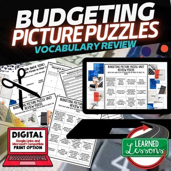 Personal Finance Budgeting Activity | Budgeting Picture Puzzle | Financial Liter - preview 1