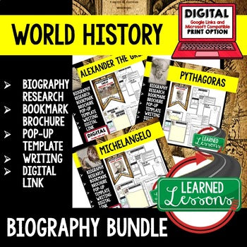 Alexander the Great Biography Research, Bookmark Brochure, Pop-Up Writing Google - preview 4