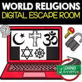 World Religions Digital Escape Room, Breakout Room Test Prep - preview 1