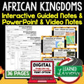 African Kingdoms Guided Notes and PowerPoints, Interactive Notebooks, Google - preview 1