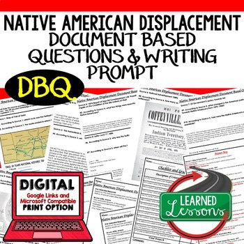 Native American Displacement DBQ | Westward Expansion Primary Sources - preview 1