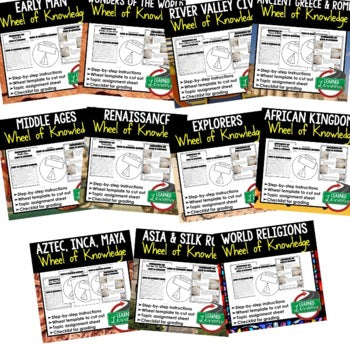 World History Wheel of Knowledge Bundle | Interactive Notebook Activities - preview 2