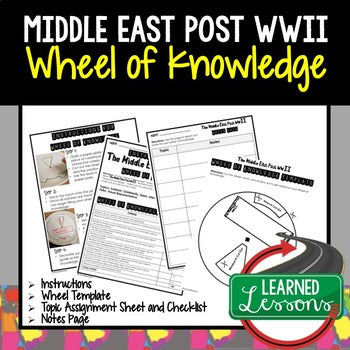 Middle East Post WWII Activity, Wheel of Knowledge (Interactive Notebook) - preview 1