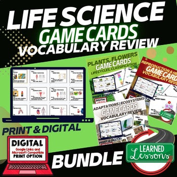 Life Science I Have, Who Has? Game Cards Bundle | 276 NGSS Science Vocabulary - preview 1