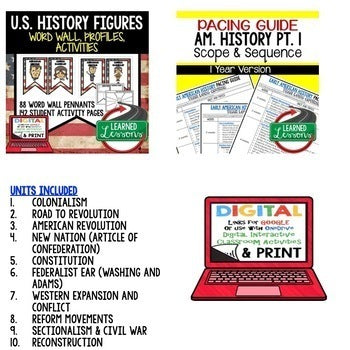 Early US History Curriculum Bundle Activities & Lessons for Early US History - preview 4