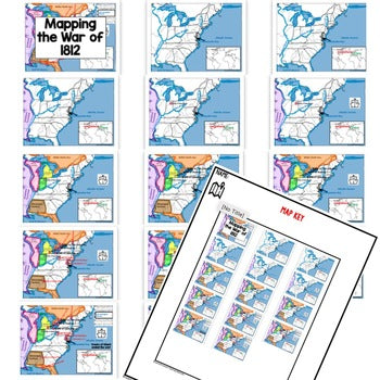 War of 1812 Map Activity and Research, Mapping the War of 1812, PowerPoint - preview 3
