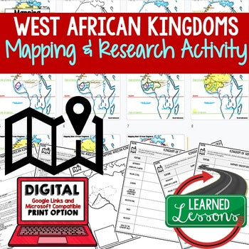 African Kingdoms Mapping Activity, Mapping African Kingdoms PRINT & DIGITAL - preview 1