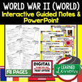 World War II Guided Notes & PowerPoints, Digital Learning, Google /Print - preview 1