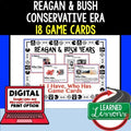 Reagan & Bush Game Cards | Cold War Review | U.S. History Print & Digital - preview 1