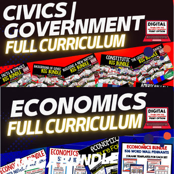 Civics & Economics Curriculum Bundle | Full-Year Print & Digital Lessons - preview 1