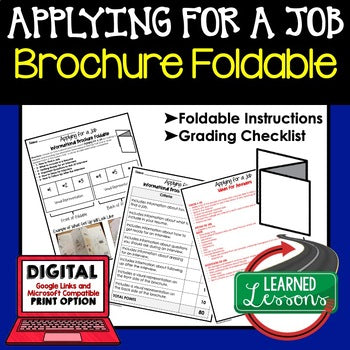 Applying for a Job Foldable | Career Readiness | Personal Finance Activity - preview 1