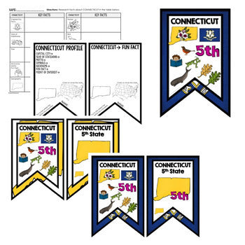 Connecticut History Word Wall, State Profile, Connecticut Activities Posters - preview 2