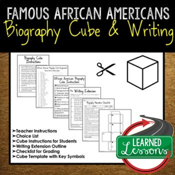 African American History Activity Biography Cubes (American and World History) - preview 1
