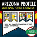 Arizona History Word Wall, State Profile, Arizona Activities US History Posters - preview 1