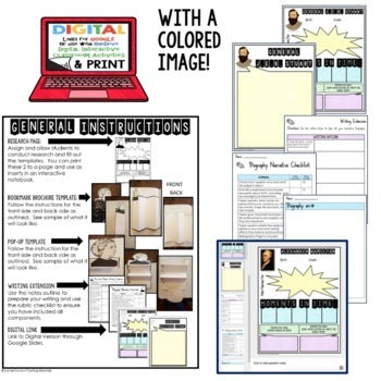 Lucretia Mott Biography Research, Bookmark Brochure, Pop-Up, Writing - preview 2