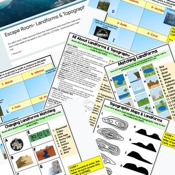 Landforms & Topography Digital Escape Room, Earth Science Escape Room - preview 2