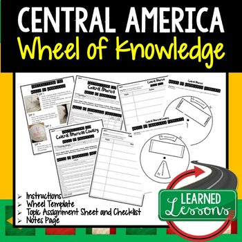 Central America Activity, Wheel of Knowledge (Interactive Notebook) - preview 1