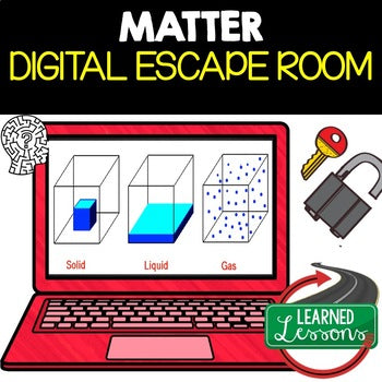 Matter Digital Escape Room, Matter Breakout Room, Test Prep, Digital Learning - preview 1