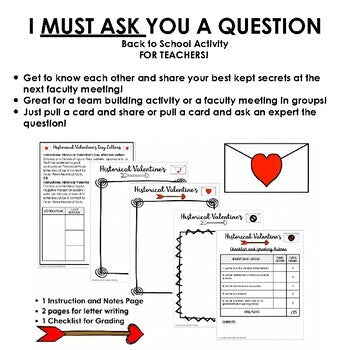 Valentine's Day Historical Letters | Social Studies Valentine's Day Activity - preview 2