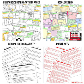 Sub Saharan Africa Activities Choice Board, Digital Distance Learning & Print - preview 2