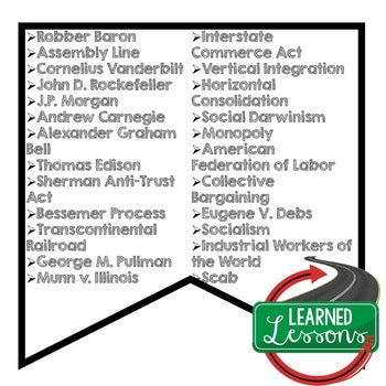 Industrial Age Word Wall Pennants US History Word Wall US History Posters - preview 2