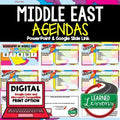 Middle East Geography Agenda PowerPoint & Google Slides World Geography Agenda - preview 1