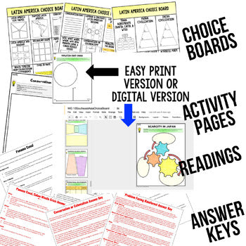World Geography Activities, Readings, Choice Boards, Geography Bundle - preview 2