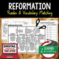 Reformation Vocabulary Activity Puzzle | Test Prep| Print and Google - preview 1