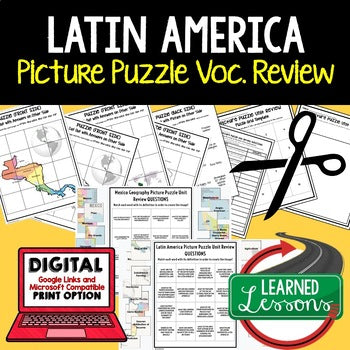 Latin America Activity Picture Puzzle, Test Prep, Unit Review, Study Guide - preview 1