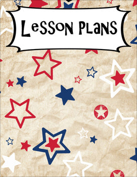 SECONDARY CLASSROOM DECOR, BINDER LABELS, Patriotic Stars - preview 4