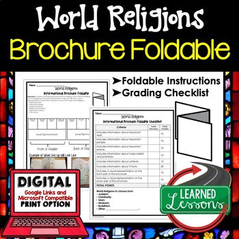 World Religions Brochure Foldable - preview 1