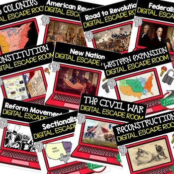 American History Escape Room Bundle | Digital Breakout | U.S. History Activities - preview 2