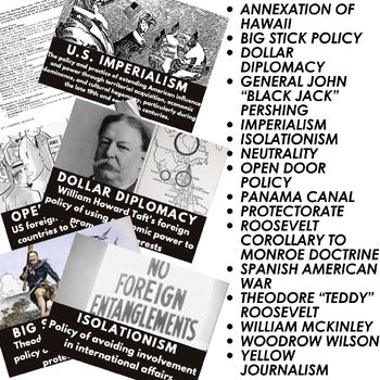 U.S. Imperialism Word Wall Activity Pages U.S. History Word Wall - preview 2