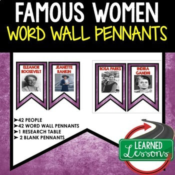 Famous Women in History Word Wall (Women's History Month) US History Posters - preview 1