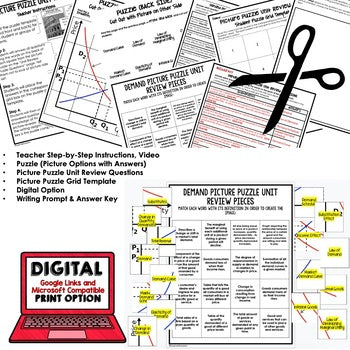 Demand Activity Picture Puzzle, Economics Curriculum - preview 2