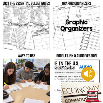 Economics Outline Notes Bundle | Free Enterprise Review | Test Prep - preview 2