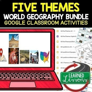 Five Themes of Geography Bundle | World Geography Activities | Print & Google - preview 4